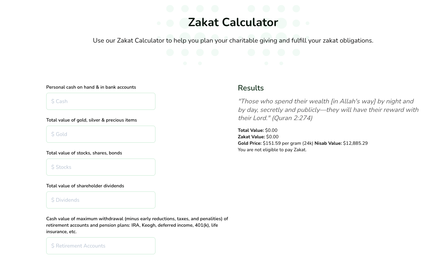 Zakat Calculator